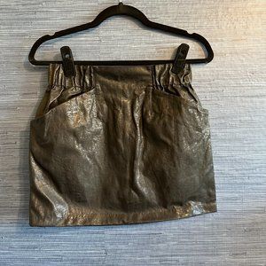 Grey Lab Black Leather Skirth